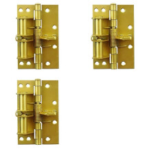3X Automatic Door Closer Hinges for Cabinet Wardrobe Detachable Spring Hinges Positioning Door Closer,Gold