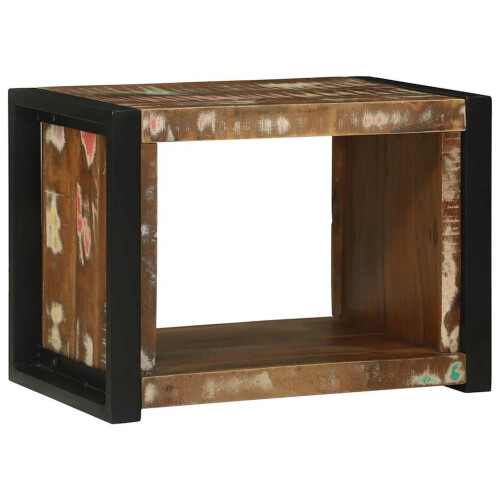 VidaXL vidaXL Wall Cube with Storage Brown 55 x 35 x 40 cm Solid Reclaim Wood 1