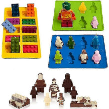 Bricks Mold,silicone Molds Set for Building Blocks And Robots Birthday Cake Decoration Candy Molds Chocolate Molds Smile Ice Cube Candy Dessert Jello
