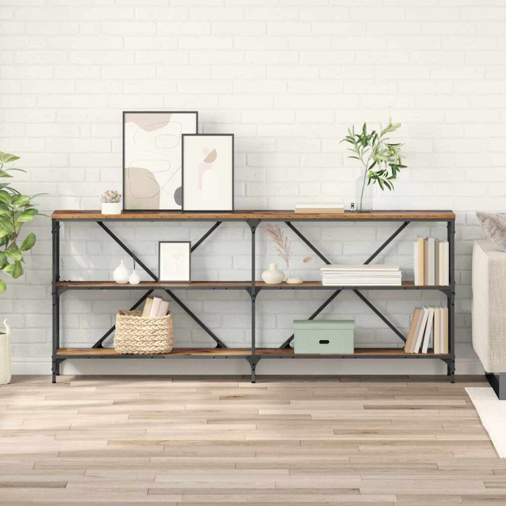 Vidaxl Console Table Old Wood 180 X 30 X 75 Cm Engineered Wood