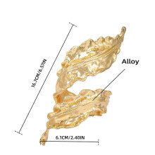 (silver) Fashionable Irregular Leaf Shaped Bracelet Adjustable Wristband for Women Retro Hiphop Bangle Street Party Jewelry