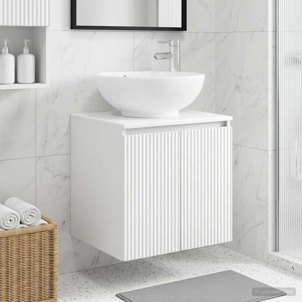 Vidaxl Wall-Mounted Sink Vanity 49.5 X 44.5 X 65 Cm White