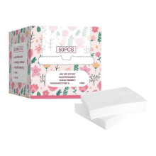 Boxed Disposable Facial Cleansers Cotton Soft Wipes Absorbent And Thickened Makeup Remover Wipes 50 Draws