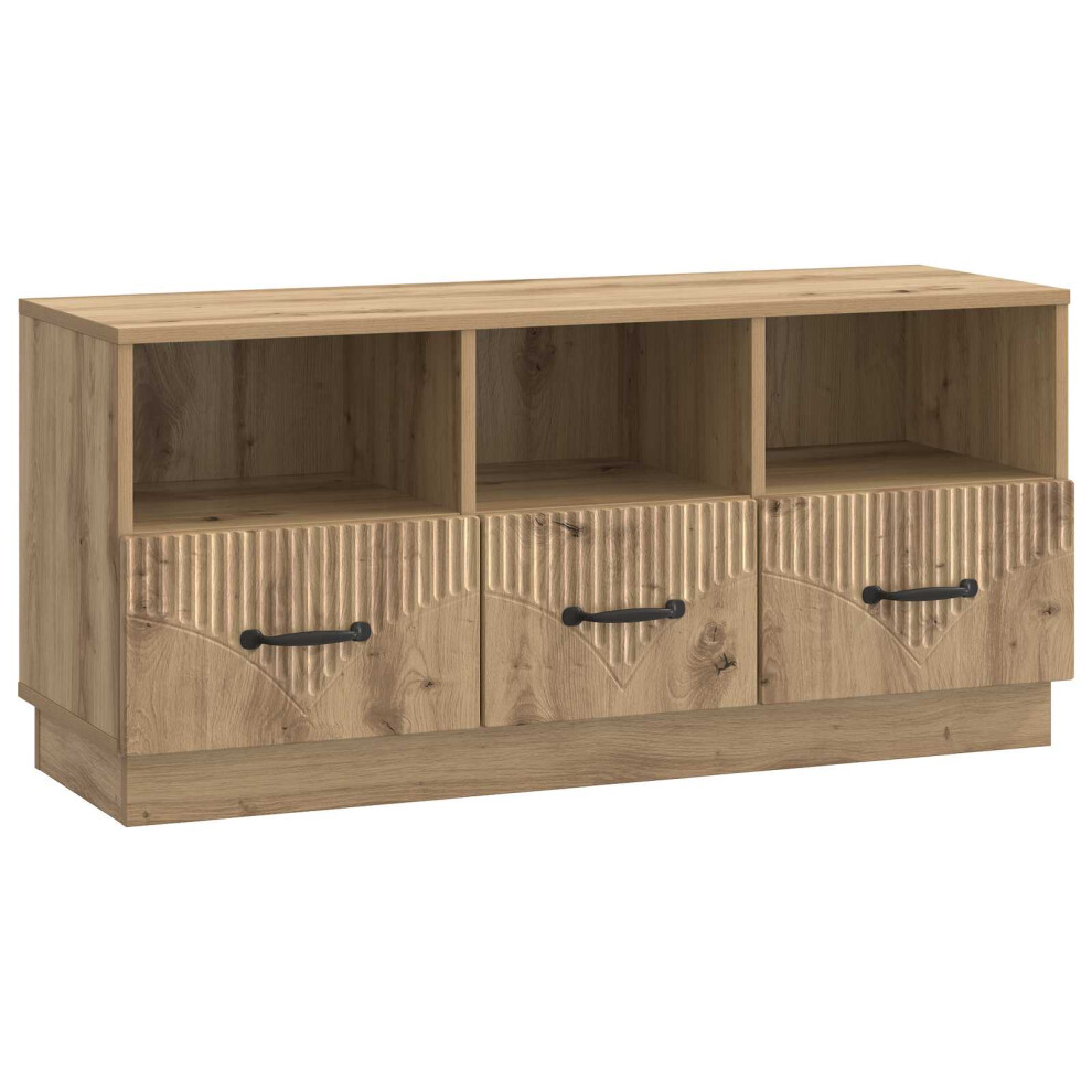 Vidaxl Tv Cabinet Artisan Oak 102 X 34.5 X 47 Cm Engineered Wood