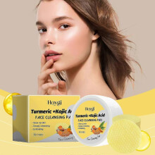 (3 Box) Kojic Acid and Turmeric Cleansing Pads, Resurfacing Pads for Face, Turmeric Exfoliating Foam Pads with Panthenol Vitamin B5