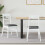 VidaXL vidaXL Dining Chairs 2 pcs White 43 x 54 x 89 cm Solid Rubber Wood 1