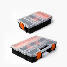 (Style A) Multipurpose Workshop Organizer Containers Removable Dividers with Carry Handle for Nuts Bolts Screws Accessories