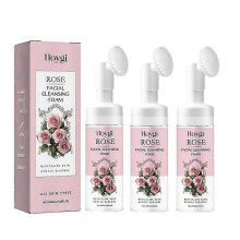 (3pcs) 1-3X Rose Cleansing Foam Rose Cleansing Foam Cleanser 100Ml
