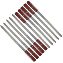 10pcs Flat Kebab Skewers Stainless Steel, 24 Inch Turkish Skewers, Adana Kebab Skewers, Meat Fork Long Shish Kebabs Bbq Stick Grill Accessories 2025