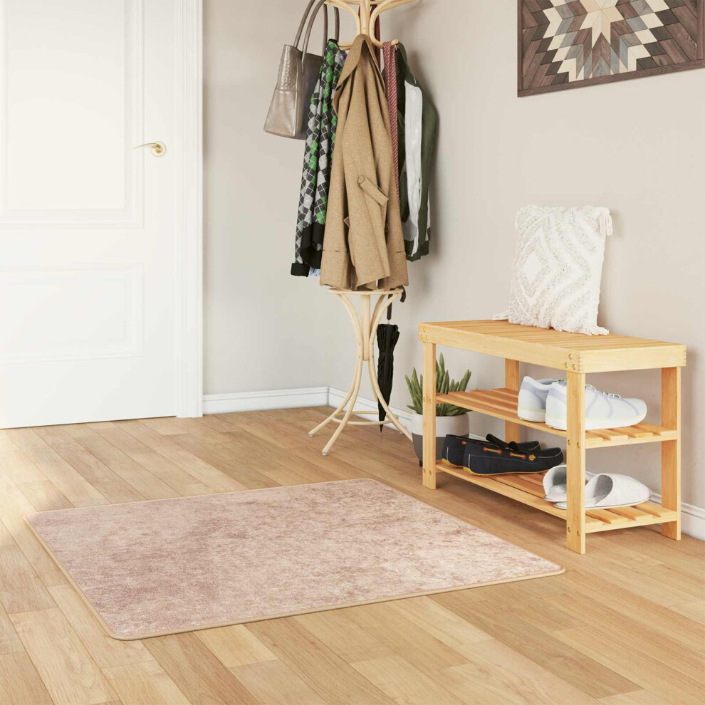Vidaxl Rug Runner Marsa Sand 100 X 100 Cm Polyester And Pvc