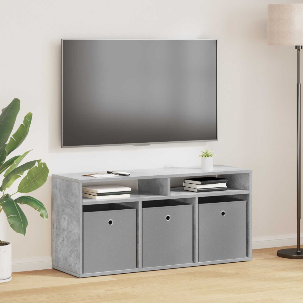 Vidaxl Lowboard With Drawer Concrete Grey 102 X 32 X 48.5 Cm