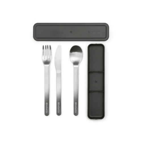 Brabantia Brabantia Make & Take Cutlery Set, 3 Piece - Dark Grey