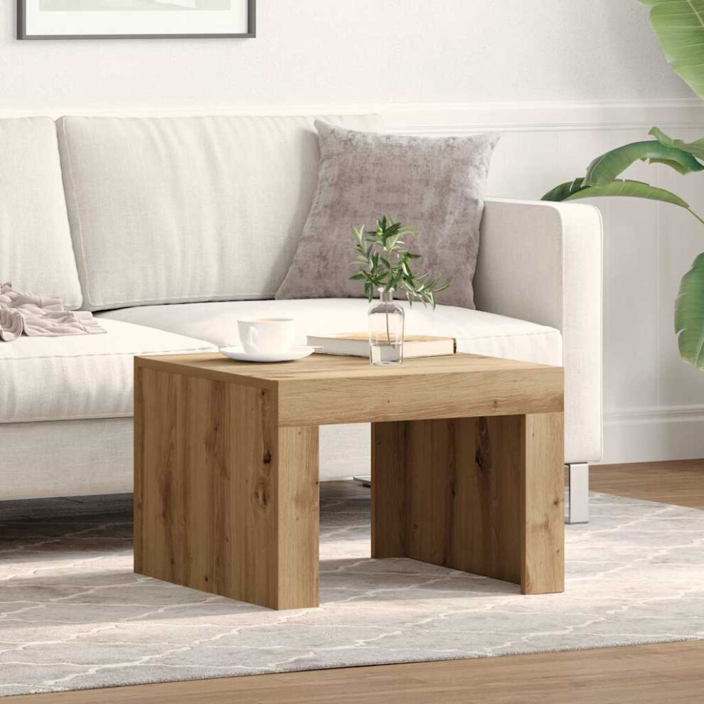 Vidaxl Coffee Table Artisan Oak 50 X 50 X 35 Cm Engineered Wood