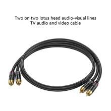 (silver) 30cm-10m Stereo Cable 2RCA Aux Cord Wire Double End 2RCA Male Connectors Line for Connecting HDTV HiFi Equipment silver