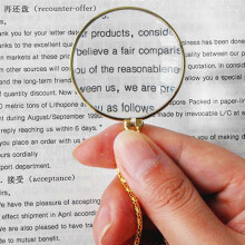 (Silver) Magnifying Glass Necklace 6X Reading Newspaper Magnifying Mirror for Elderly