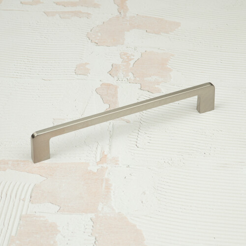 160mm Satin Nickel Cabinet Grey Curved Handle Kitchen 2
