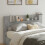 VidaXL vidaXL Storage Headboard with LED Concrete Grey Engineered Wood 1