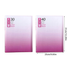 (Rose pink 30 pages) 30 Pockets Display Folder Multipurpose Document Project Folder Letter Size Display Folders Book with Protective Sleeve