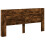 VidaXL vidaXL Storage Headboard with LED Smoked Oak Engineered Wood 2