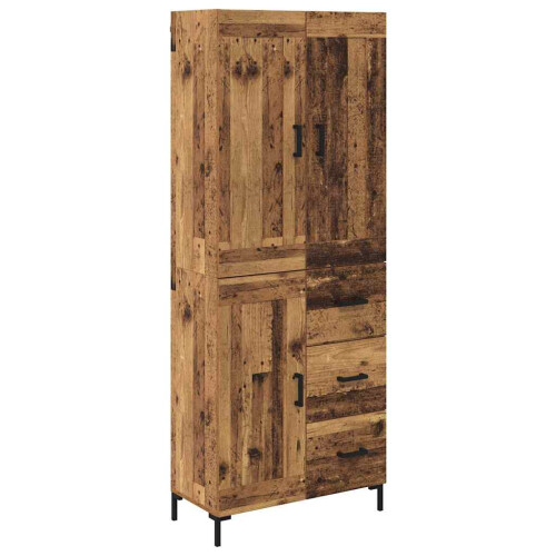 VidaXL vidaXL Highboard with Drawer 2 pcs Old Wood Engineered Wood 1