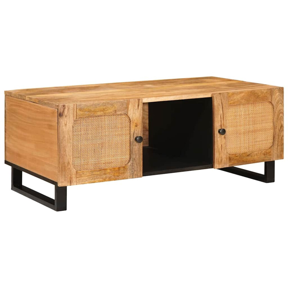 Vidaxl Coffee Table Artisan Oak 100 X 54 X 40 Cm Solid Mango Wood