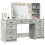 VidaXL vidaXL Dressing Table with Drawer 3 pcs Concrete Grey Engineered Wood 2
