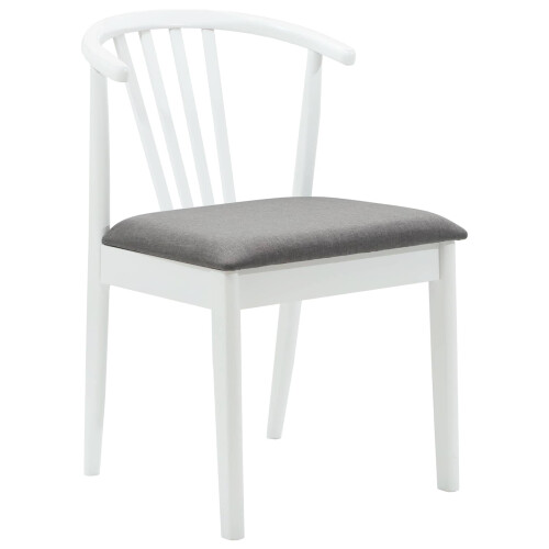 VidaXL vidaXL Dining Chair 2 pcs White and Grey Solid Rubberwood 2