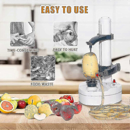 Electric peeler for round apples, comes with 2 blades 2