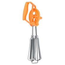 Egg Beater Stainless Steel Plastic Crank Autorotation Effort Saving Manual Hand Mixer for Home Kitchen Cooking