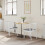 VidaXL vidaXL Dining Chair 2 pcs White and Grey Solid Rubberwood 2