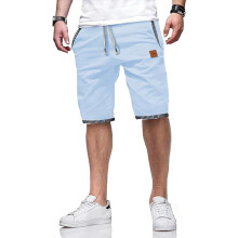 ZOXOZ Herren Shorts Kurze Sporthose für den Sommer Blau M — leinen herren shorts, sport shorts herren, blaue shorts m, baumwolle leinen elastan