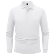 Herren Polo-Shirt Langarm Golf Taktisch Stilvoll Leicht Weiß 3XL — tacvasen polohemd, polohemd golf, polohemd herren 3xl, weißes polohemd lang