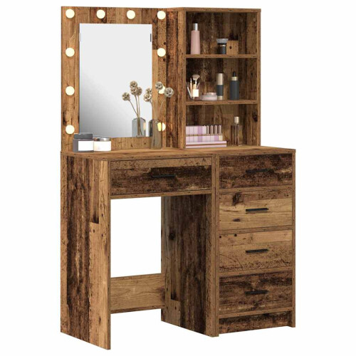 VidaXL vidaXL Dressing Table 2 pcs Brown 50 x 41 x 135 cm Engineered wood 2