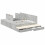 VidaXL vidaXL Storage Bed Frame Concrete Grey 140 cm Engineered Wood 3