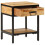 VidaXL vidaXL Bedside Table Brown 40 x 35 x 50 cm Solid Mango Wood and Metal 2
