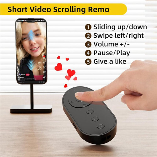 2X  Camera Remote Shutter with Zoom and Front/Rear Camera ,Video Remote Control Selfie Stick 2