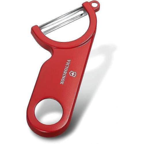 Potato Peeler, Red, Stainless