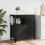 VidaXL vidaXL Kitchen Trolley MONZA Black 84 x 40 x 88.5 cm Solid Pine Wood 1