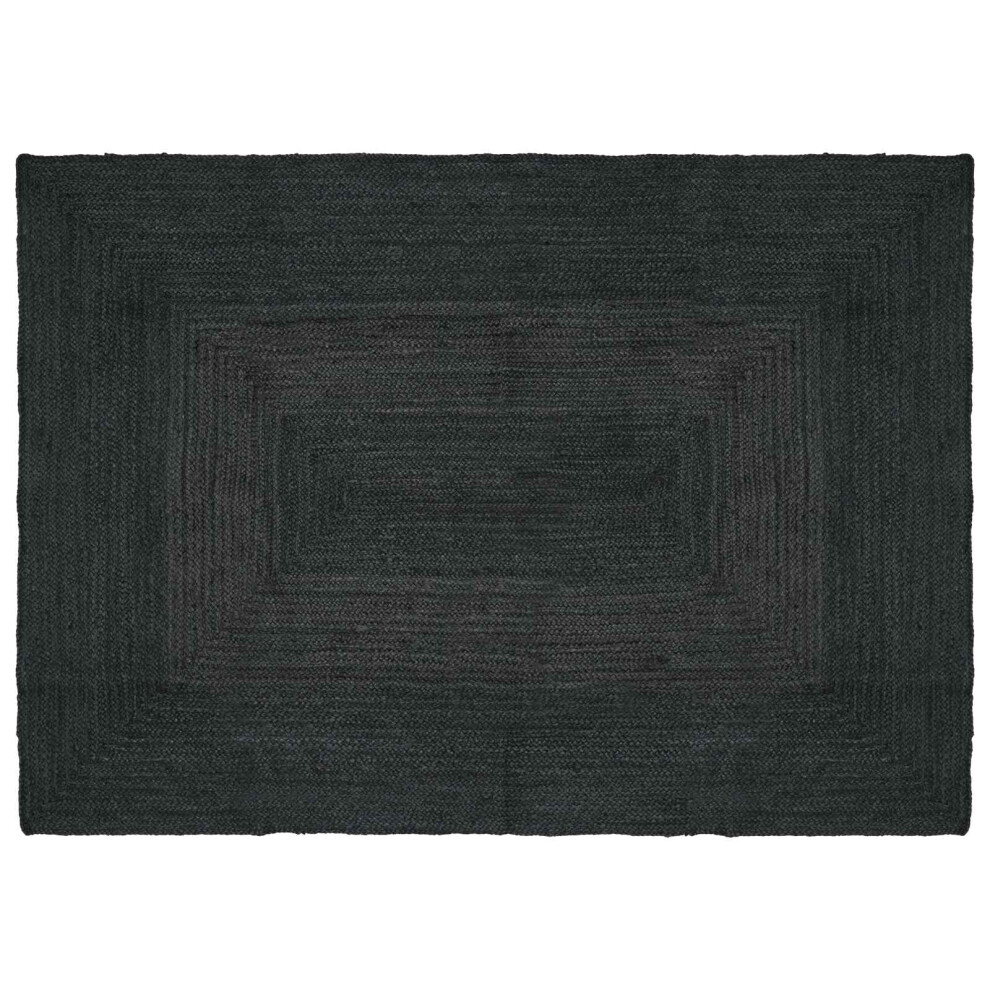 Vidaxl Area Rugs Rectangular Dark Grey 120 X 170 Cm Jute
