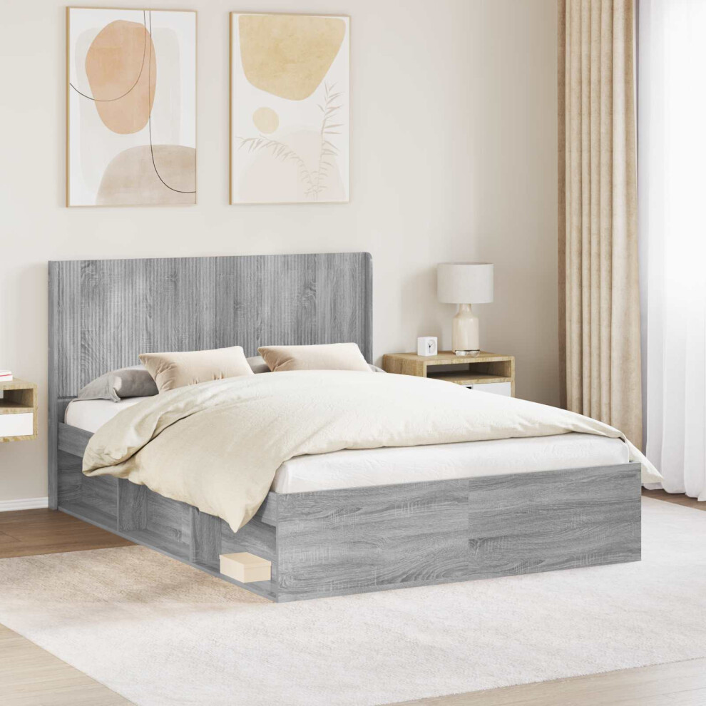 Vidaxl Headboard Sonoma Engineered Wood Grey