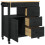 VidaXL vidaXL Kitchen Trolley MONZA Black 84 x 40 x 88.5 cm Solid Pine Wood 4