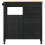 VidaXL vidaXL Kitchen Trolley MONZA Black 84 x 40 x 88.5 cm Solid Pine Wood 5