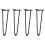 VidaXL vidaXL Hairpin Legs for Coffee Table 4 pcs Black 42 cm Solid Steel 2