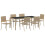 VidaXL vidaXL Garden Dining Set 7 pcs Beige Poly Rattan 2