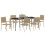 VidaXL vidaXL Garden Dining Set 7 pcs Beige Poly Rattan 3