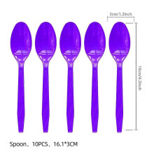 (spoon-10Pcs) Demon Hunter Birthday Party Supplies Set: porslin, banderoll, trtplgg och ballonger fr barnzz33