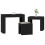 VidaXL vidaXL Nesting Tables 3 pcs Black Oak Engineered Wood 3
