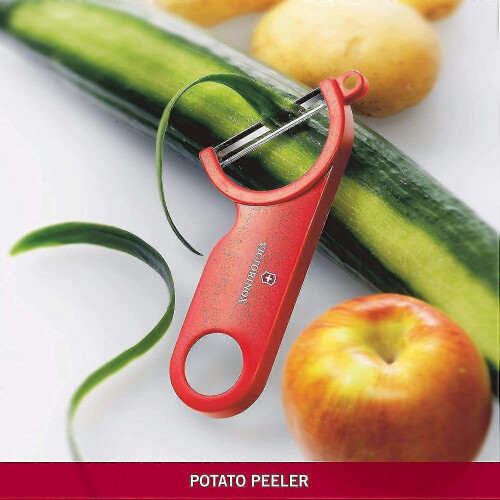 Potato Peeler, Red, Stainless 1