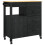 VidaXL vidaXL Kitchen Trolley MONZA Black 84 x 40 x 88.5 cm Solid Pine Wood 2