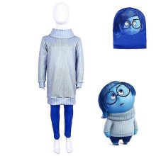 (150, Sadness) Inside Out 2 Cosplay Costume Party Fancy Dress Set Jumpsuit Bodysuit for Men Women!zz42